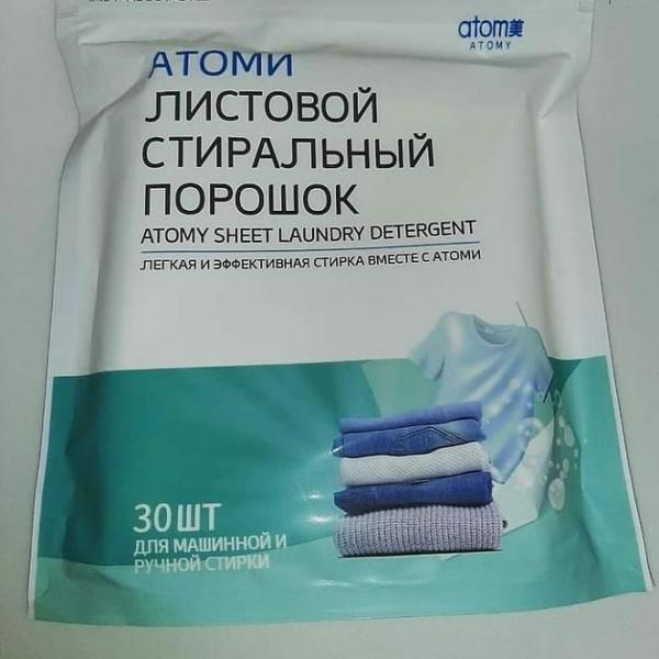 Листовой стиральный порошок Атоми — фото 3